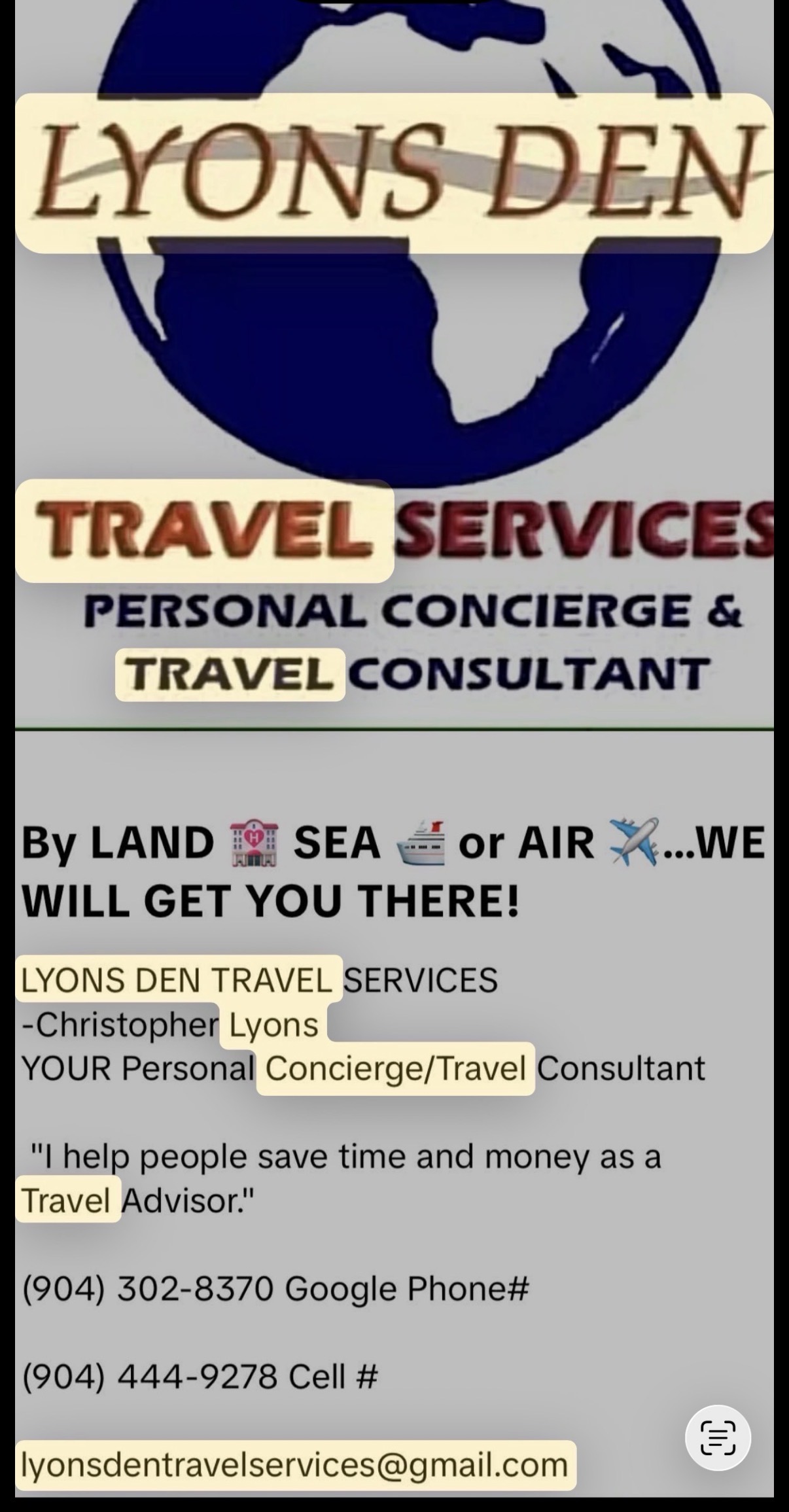 Lyons Den Travel Services logo